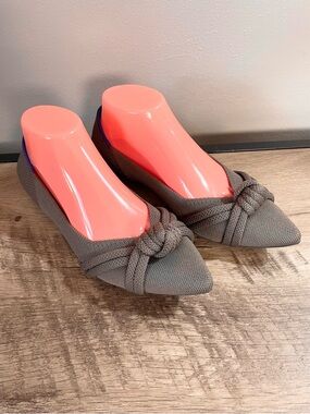 NEW! Women's ROTHYS Sparrow Taupe KNOT POINT II In Love KNIT Ballet FLATS Shoes